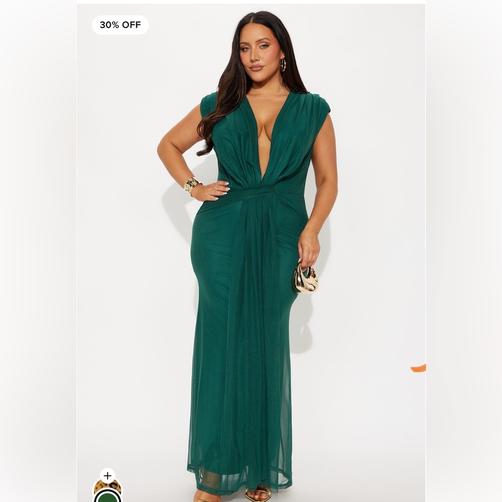 Fashion Nova Teal Maxi Dress